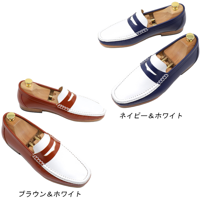 本革 メンズ スムース ローファー スリッポン ハンドメイド マッケイ