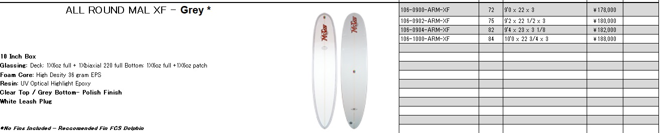サーフボード MCCOY Surfboards マッコイ ALL ROUND MAL 9'0