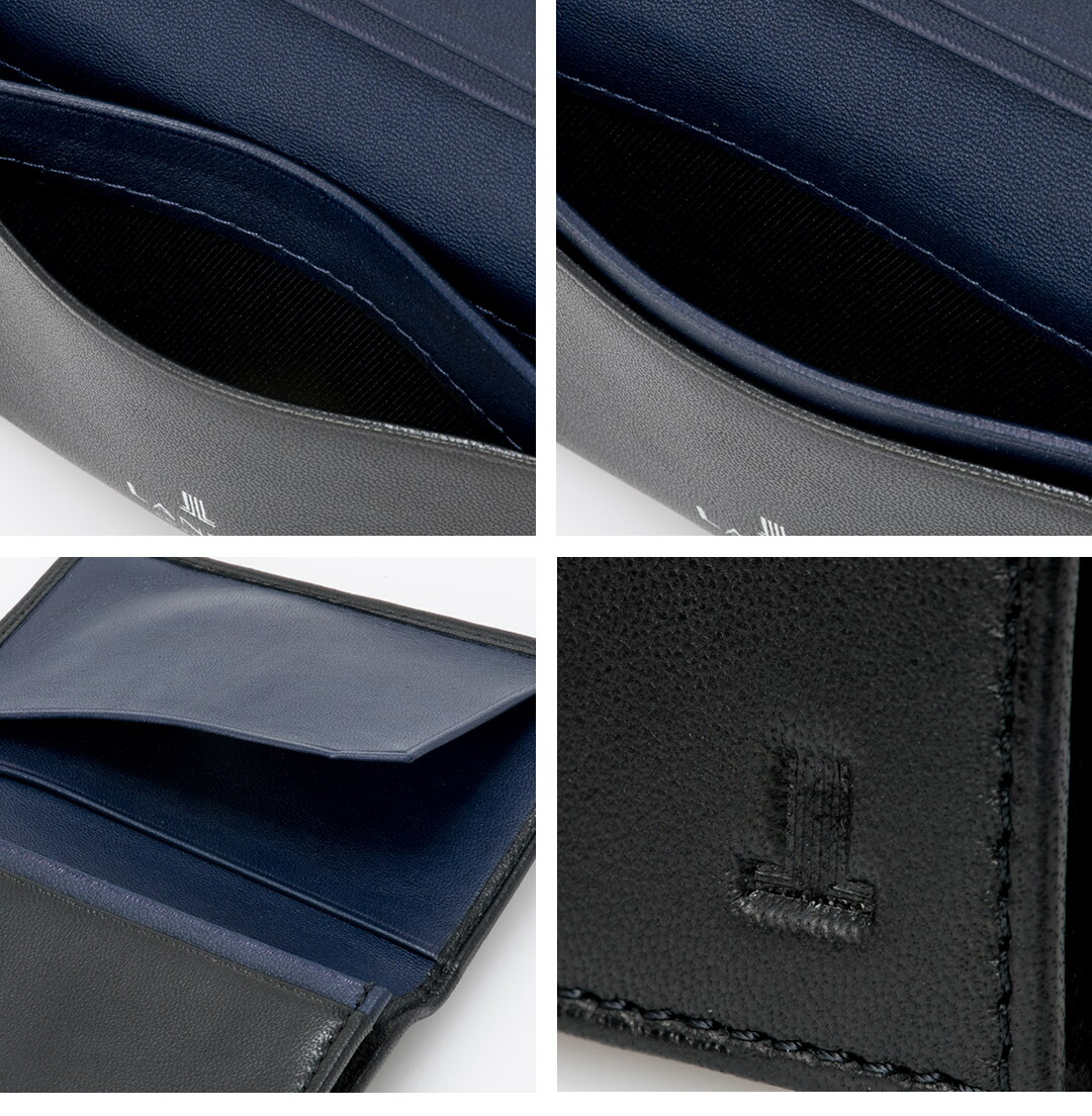 LANVIN ランバン レザー 切返し 裏ボア ジッパー デザイン コート 50 LANVIN COLLECTION 【正規販売店】LANVIN SHEEP LEATHER 名刺入れ