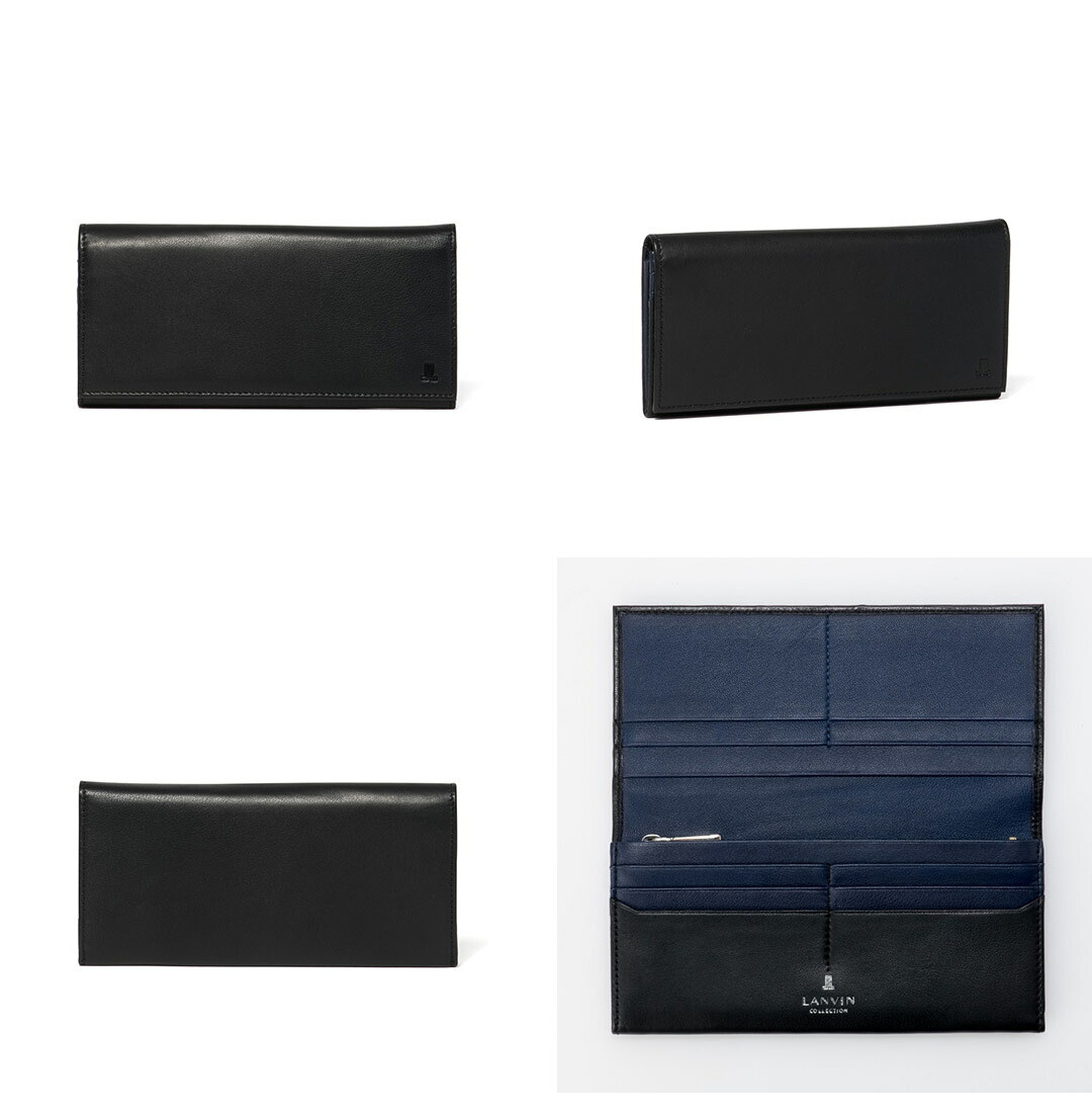 LANVIN COLLECTION 【正規販売店】LANVIN SHEEP LEATHER かぶせ型長