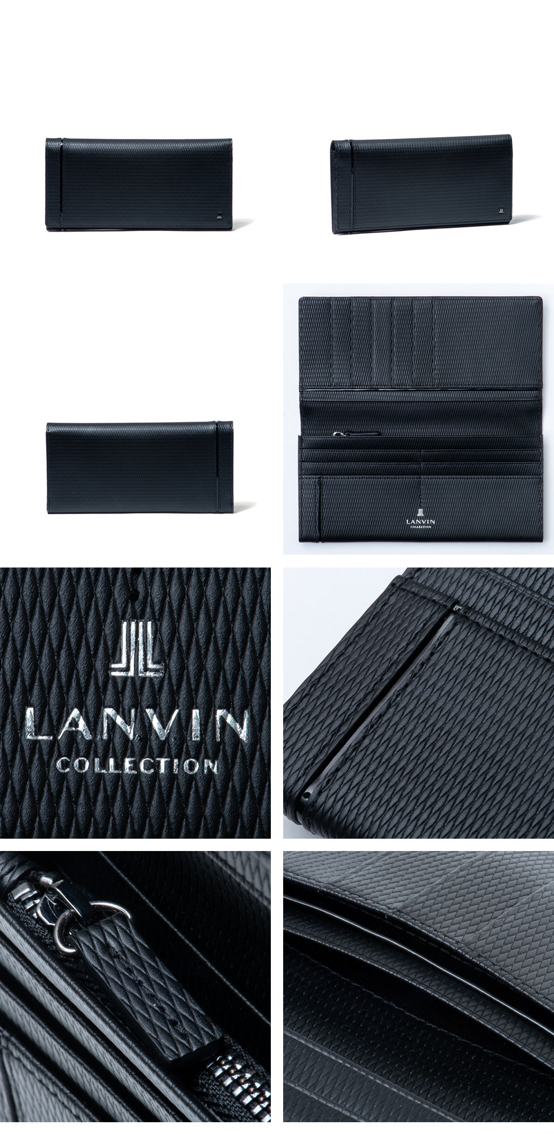 正規販売店】LANVIN COLLECTION LEATHER CONBINATION かぶせ型長財布