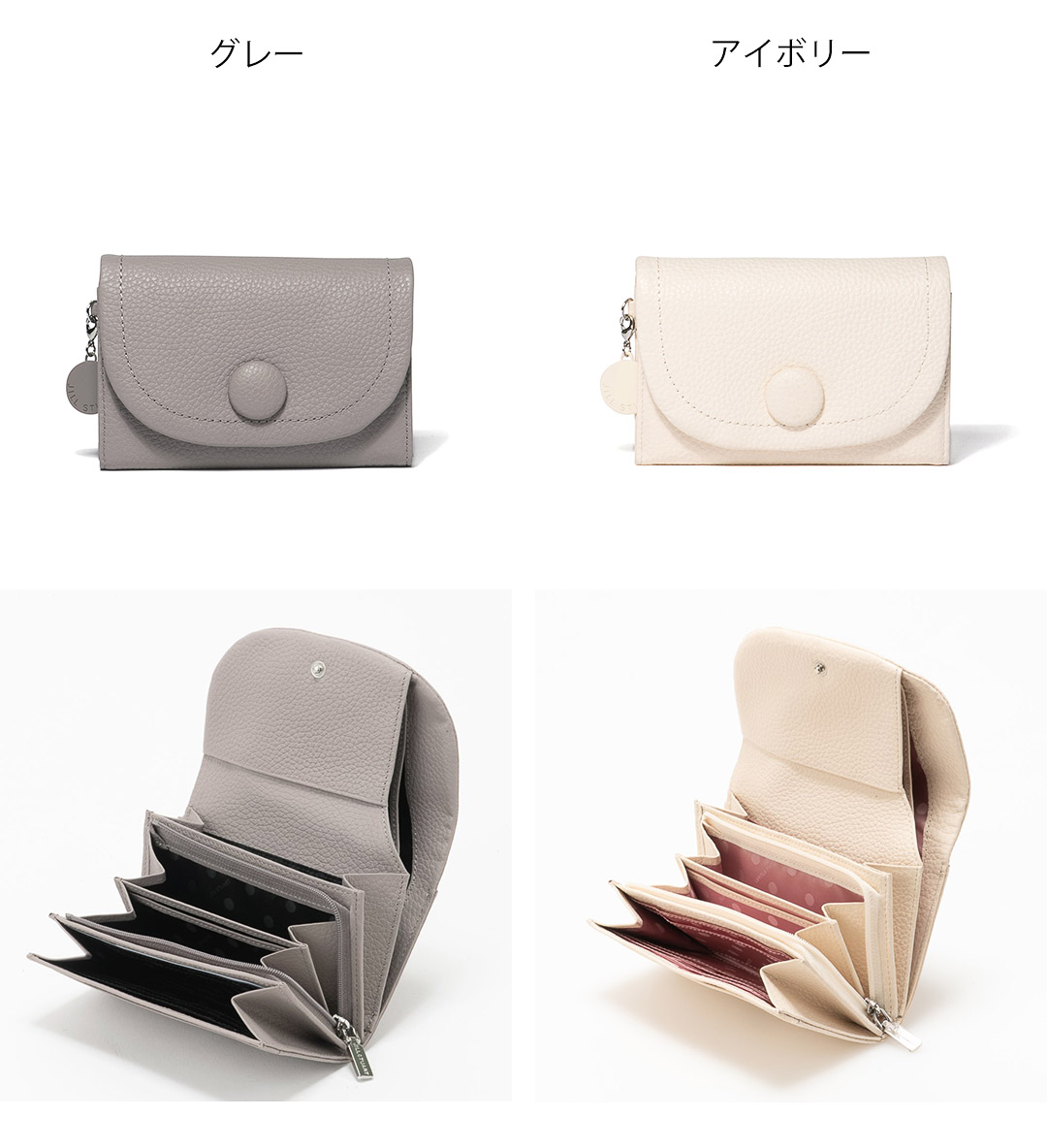 ➄春ジルスチュアート☆アンティーク折財布新品レザーおりぼん