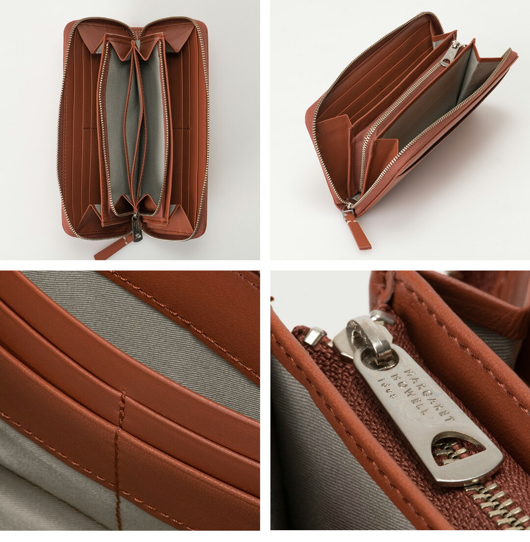 新品　展示品　マーガレットハウエル 長財布 レザー キャメル　茶色 財布 h6 MARGARET HOWELL idea ベンジャミン 長財布 商品｜THE BAGMANIA