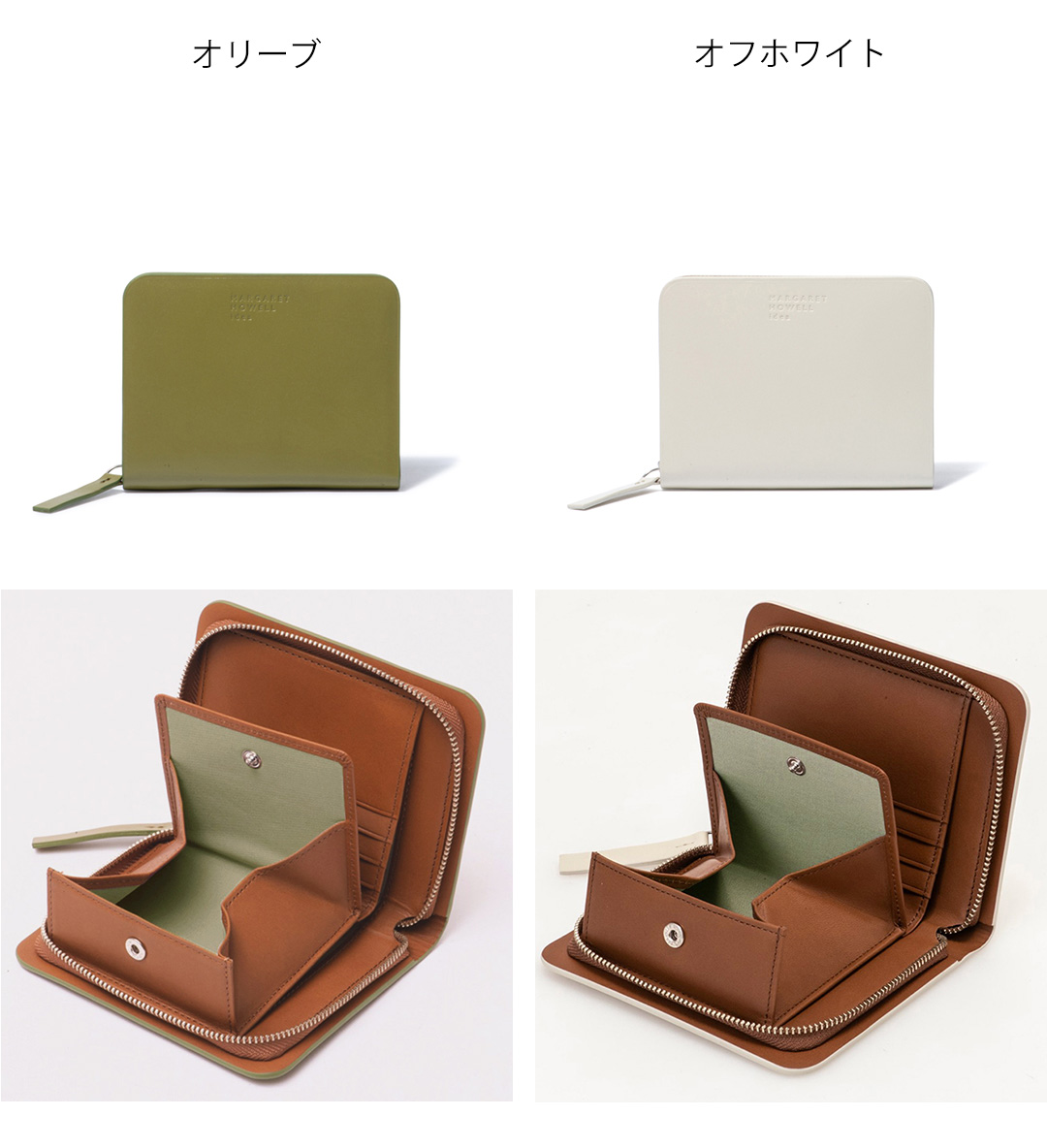 みけぴょん様★新品★マーガレットハウエル★新ベンジャミンラウンド折財布★オリーブ MARGARET HOWELL idea ベンジャミン ラウンドファスナー折り財布