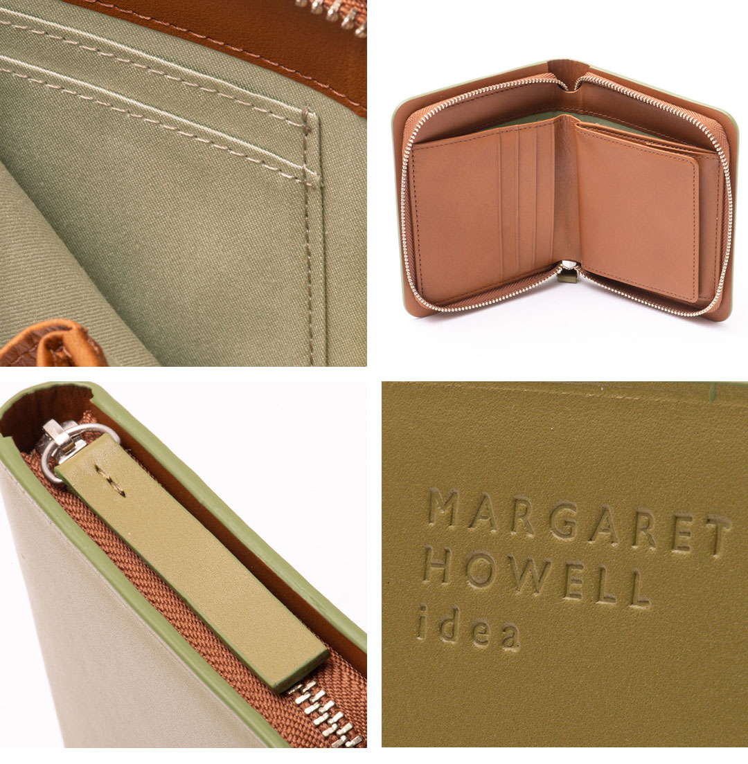 【新品】マーガレットハウエル アイデア✨ライジア 口金式折り財布 モカ 薄型 MARGARET HOWELL - マーガレットハウエル ライジア がま口式