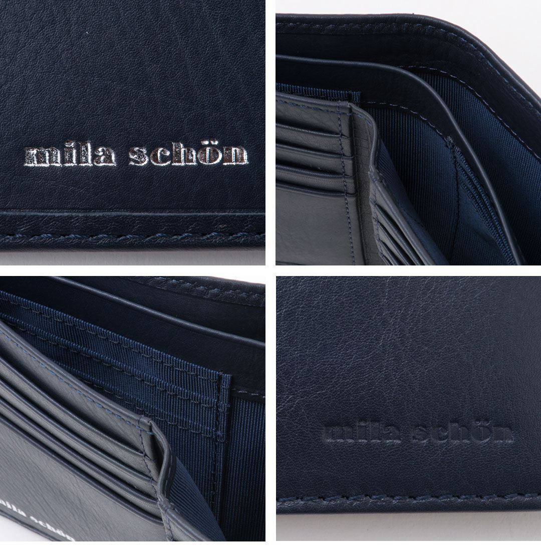 二つ折り財布　ミラショーン　がま口 ミラショーン アウトレット mila schon Outlet がま口付エナメル加工二