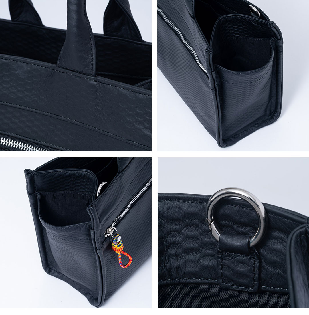 MANIUNO 【正規販売店】MANIUNO ECCO LEATHER スクエアミニトート(M