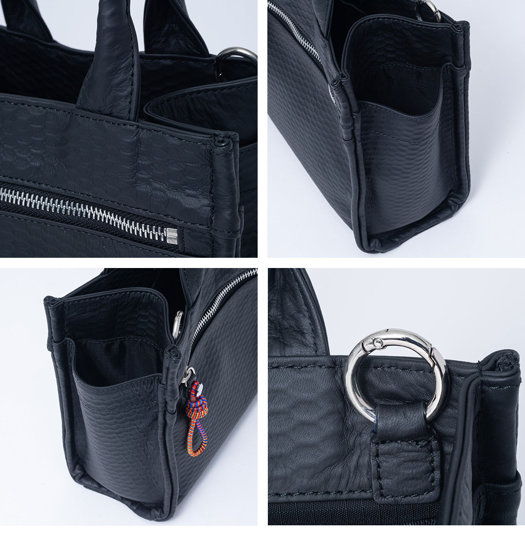 MANIUNO 【正規販売店】MANIUNO ECCO LEATHER スクエアミニトート(S