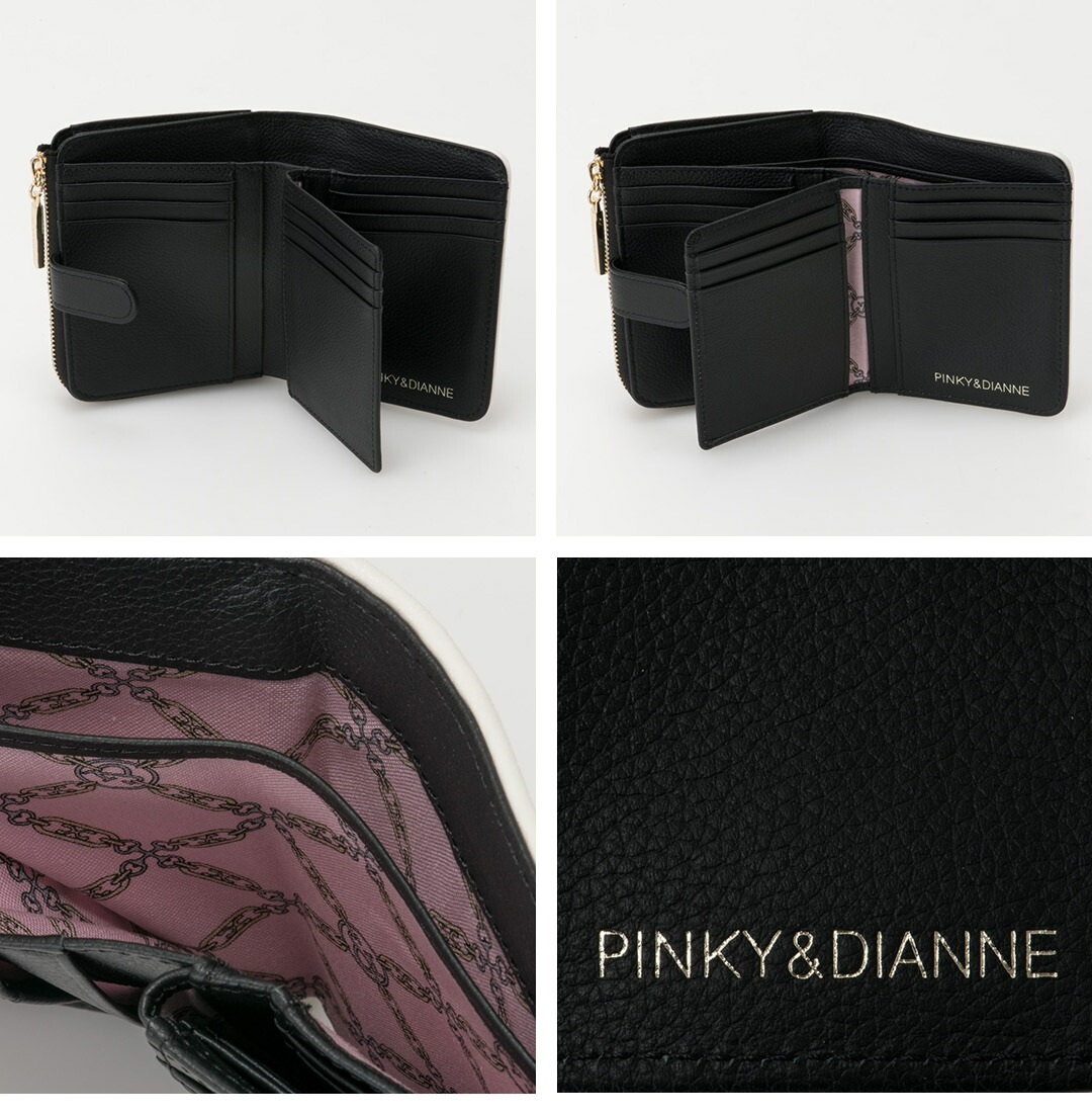【未使用】PINKY&DIANNE キルティング 二つ折り財布 ブラック PINKY&DIANNE（ピンキー アンド ダイアン） 【正規販売店