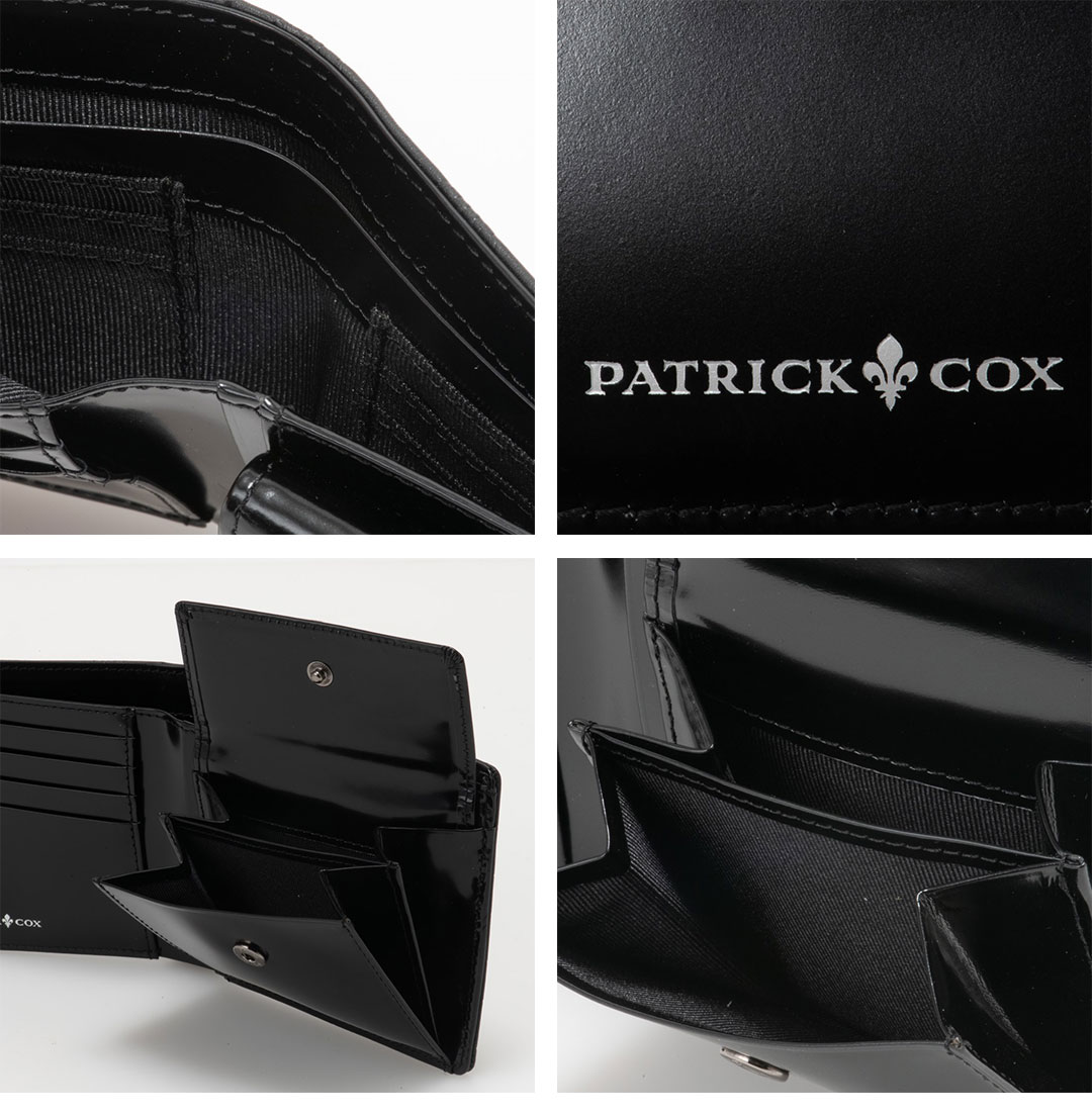 正規販売店】PATRICK COX KINGS EMBOSS LEATHER 小銭入付き折り財布