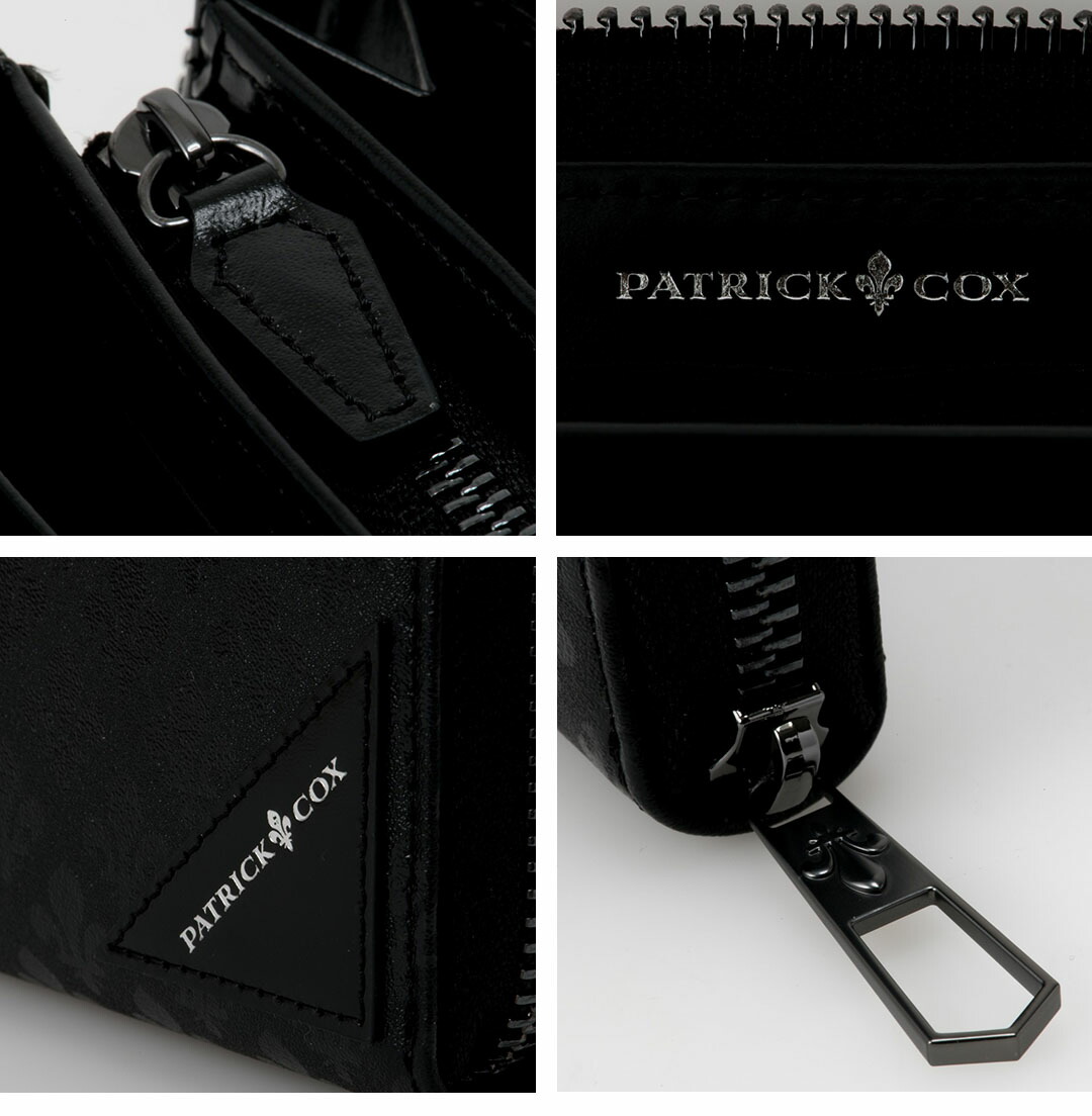 PATRICK COX パトリックコックス ラウンドファスナー長財布 ブラック PATRICK COX（パトリックコックス） 【正規販売店】PATRICK COX BLACK