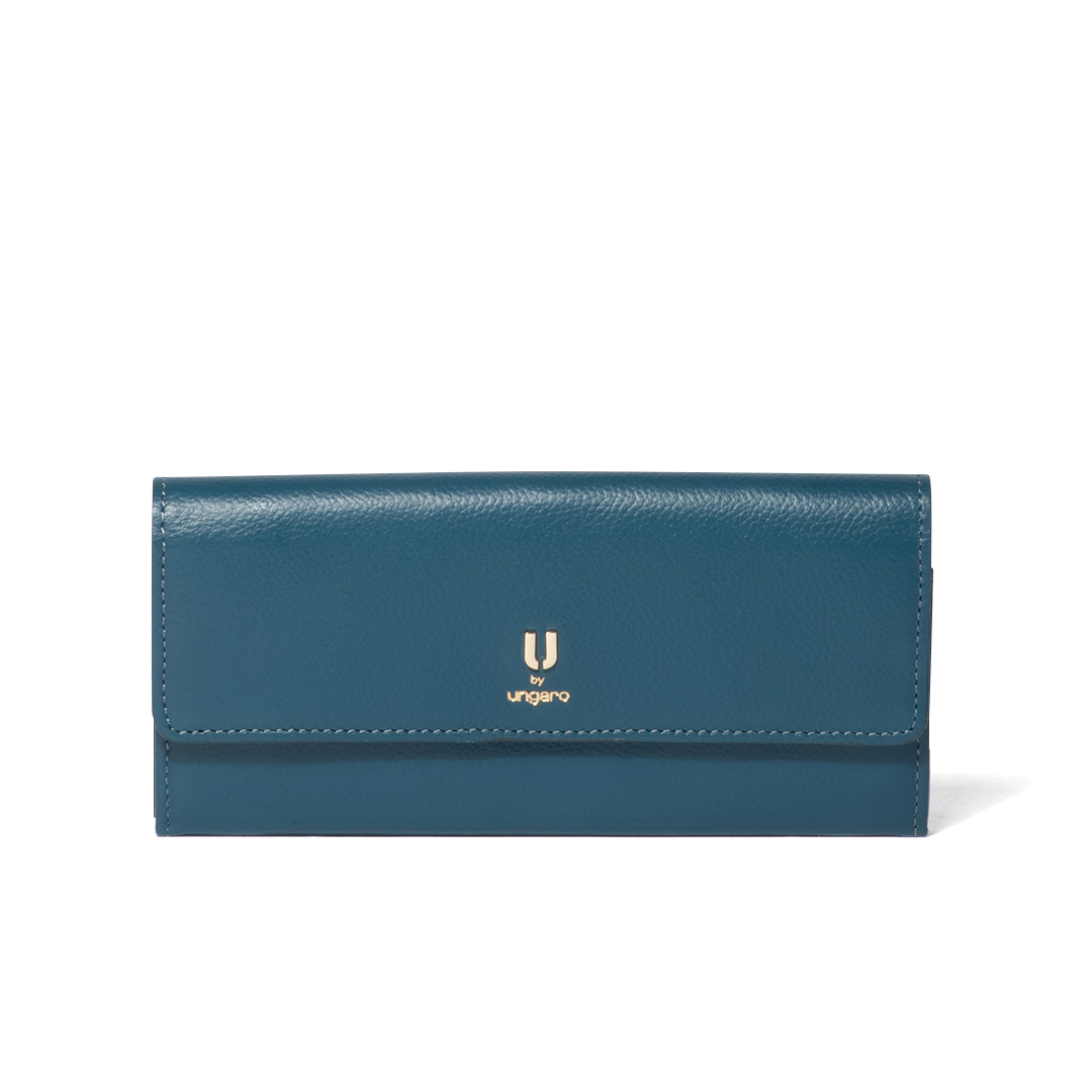 【正規販売店】U by ungaro オルガ BOX長財布 ［ユーバイウンガロ］ レディース 財布 かぶせ レザー 本革 大容量 シンプル ギフト