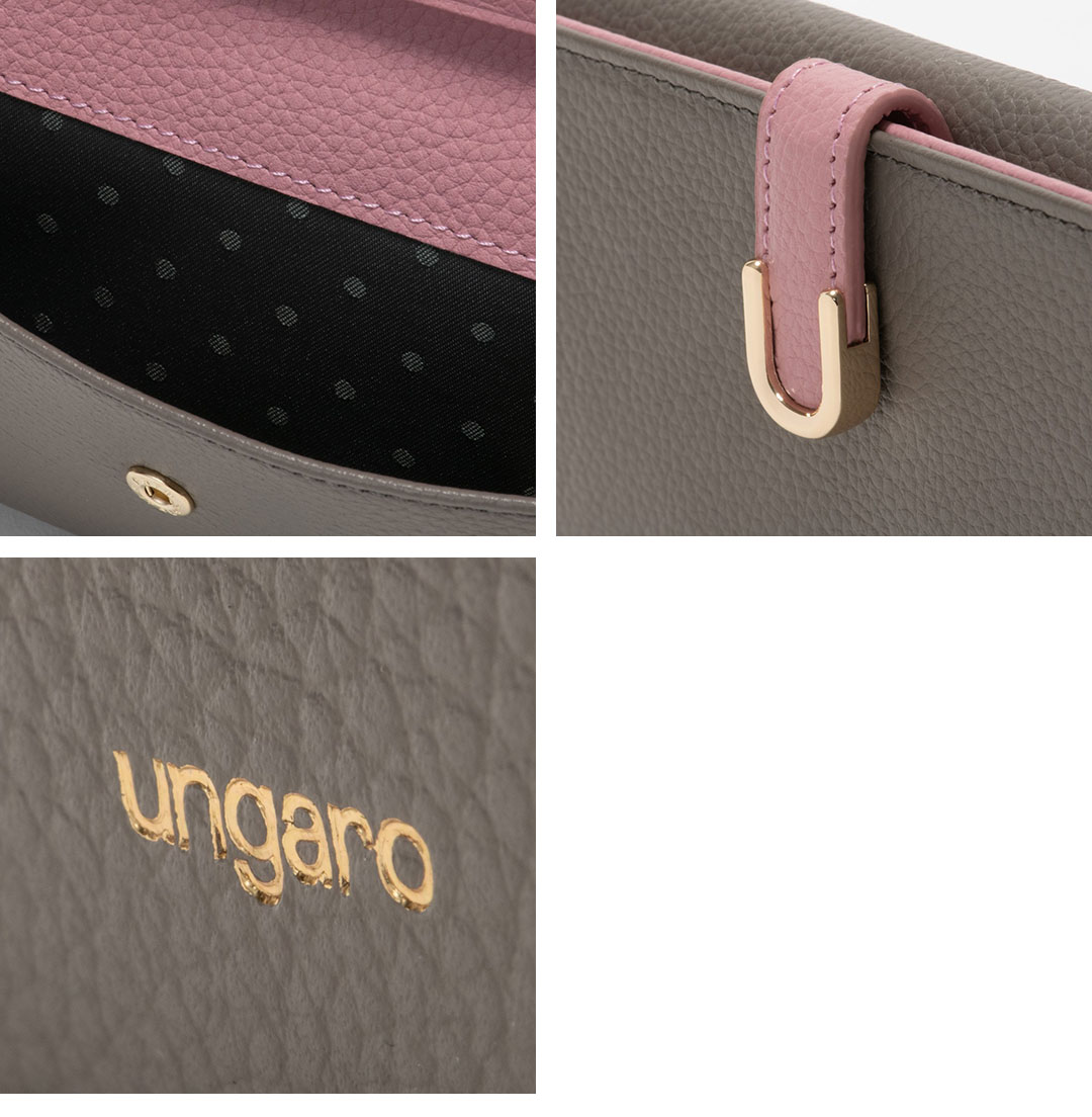 U by Ungaro 【正規販売店】U by ungaro シルヴィー 外ポケット長財布