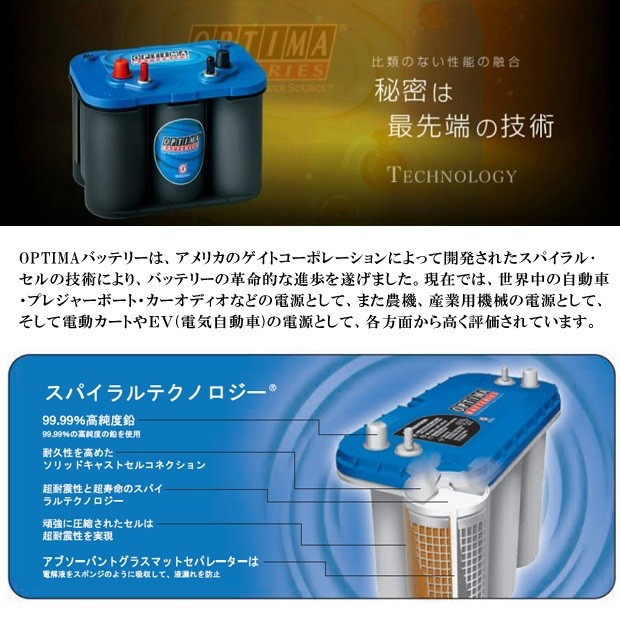 送料無料（沖縄離島除く）代引不可 オプティマ バッテリー専用充電器Ver3