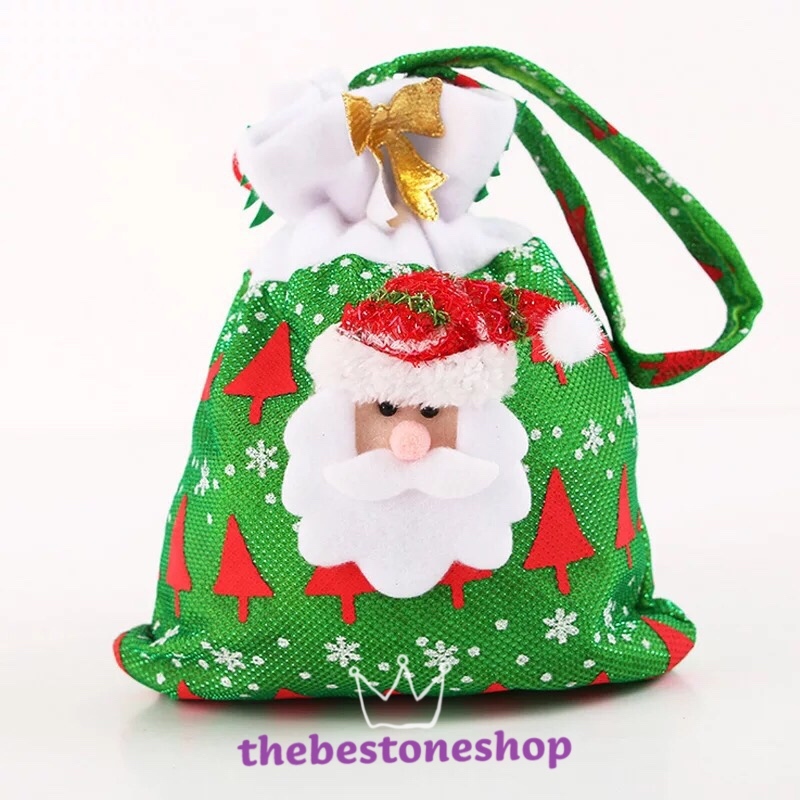クリスマス 手提げ袋 可愛い ギフトバッグ クリスマス袋 サンタクロース 雪だるま お菓子 リング ...