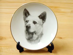 ⭐️美品✨希少品❗️北欧 トーブ スヴェンセン/犬の飾り皿3枚セット❗️オマケ付き❗️ オーストラリアンキャトルドッグ＞アメリカ製絵皿 : ブラックラブ