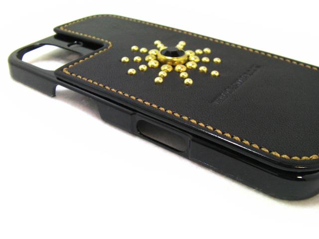 iPhone16 ケース 栃木レザー 本革 スタッズ 背面型 選べるスタッズ