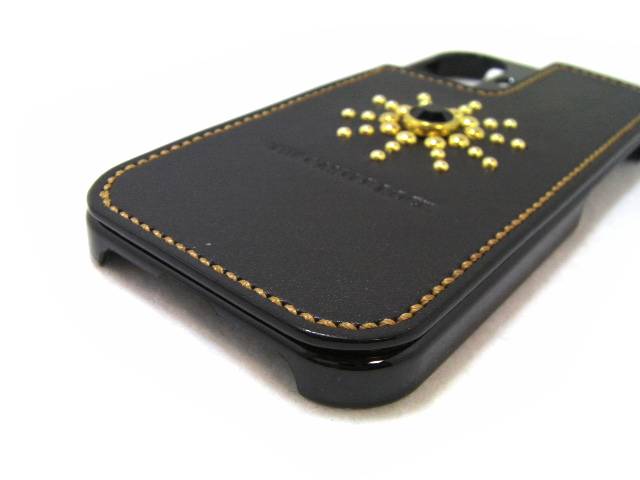 iPhone16 ケース 栃木レザー 本革 スタッズ 背面型 選べるスタッズ