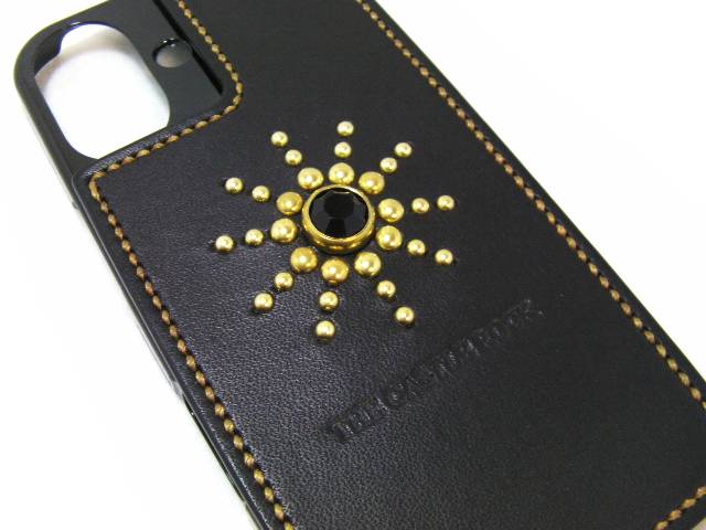 iPhone16 ケース 栃木レザー 本革 スタッズ 背面型 選べるスタッズ