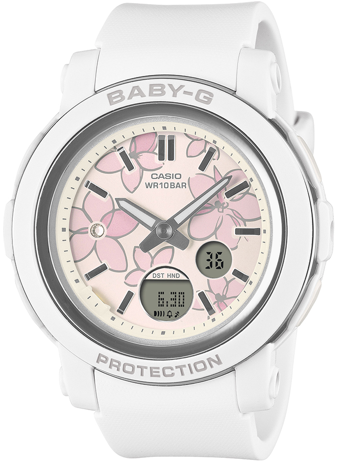 G-SHOCK Baby-G　フローラル ダイアル 花柄　ホワイト BABY-G ネクストエレガントフラワー 花柄ダイヤル BGA-290FL-7AJF