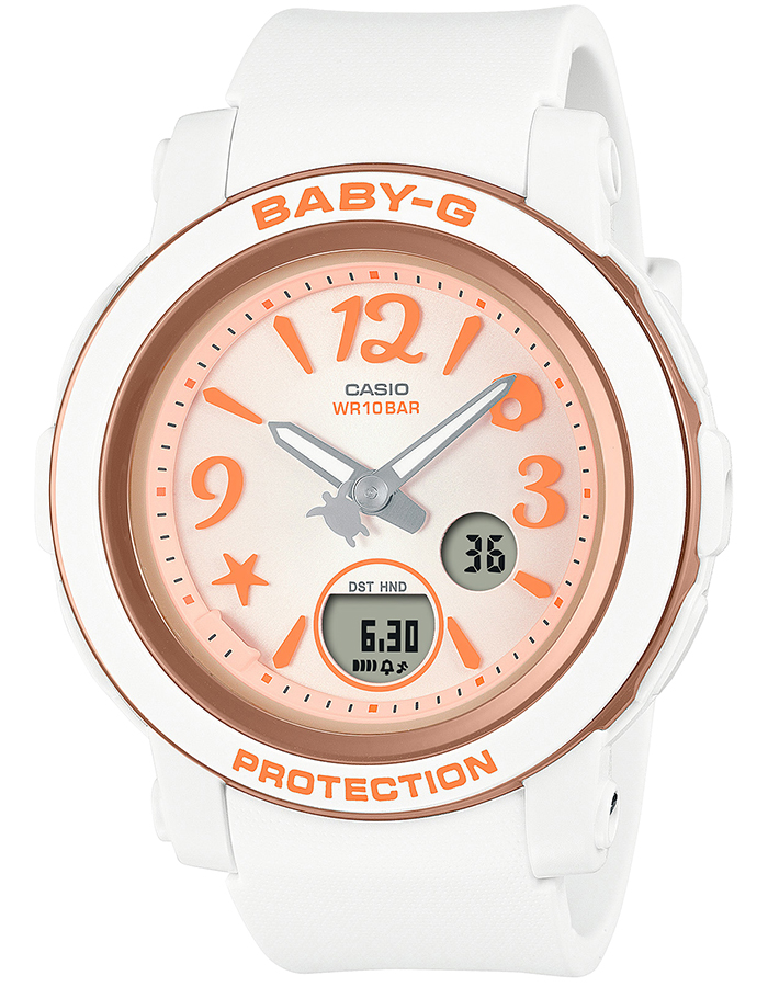 5月17日発売 BABY-G アンダー・ザ・シー BGA-290US-4AJF レディース 腕時計 電池式 アナデジ 樹脂バンド オレンジ 国内正規品 カシオ｜theclockhouse-y｜02