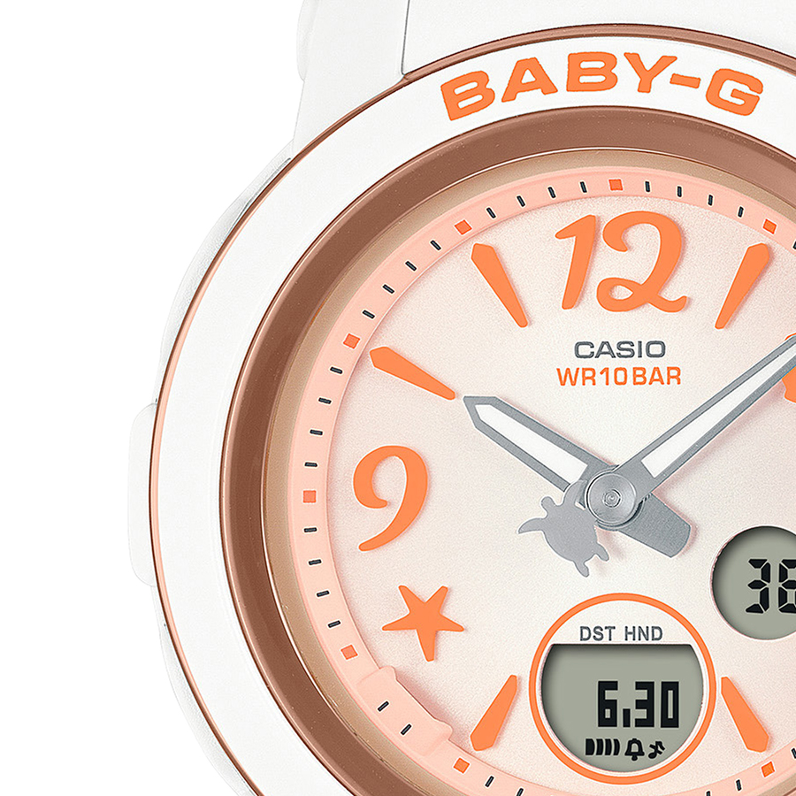 5月17日発売 BABY-G アンダー・ザ・シー BGA-290US-4AJF レディース 腕時計 電池式 アナデジ 樹脂バンド オレンジ 国内正規品 カシオ｜theclockhouse-y｜04