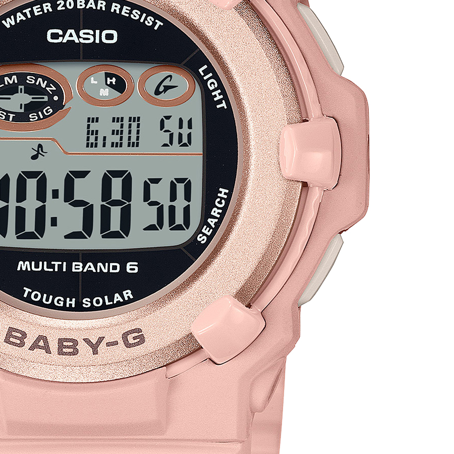 BABY-G 電波ソーラー デジタル 薄型 ラウンドフェイス BGR-3003NC-4JF レディース 腕時計 樹脂バンド ピンク 国内正規品 カシオ | BABY-G | 04