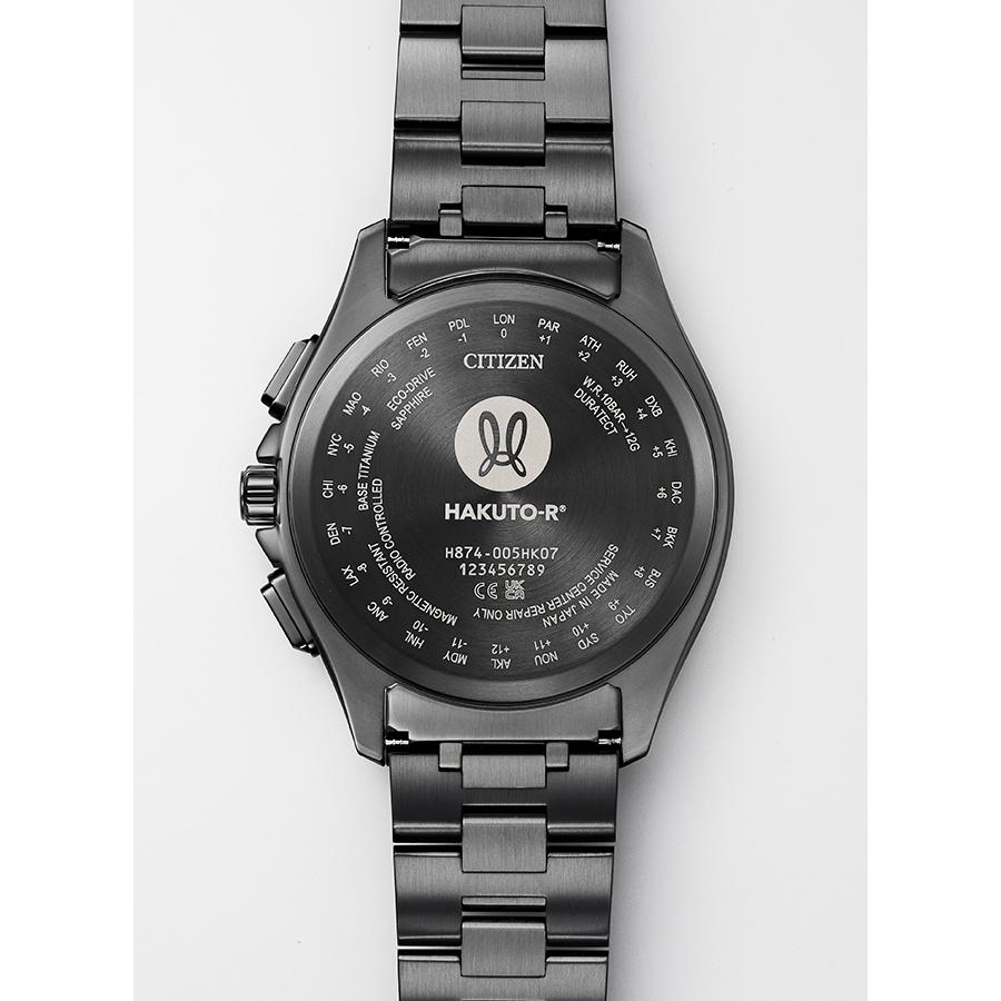 シチズン アテッサ HAKUTO-R コラボレーション 限定モデル ルナプログラム ブラックチタンシリーズ BY1008-67L メンズ 腕時計 ムーンフェイズ｜theclockhouse-y｜06