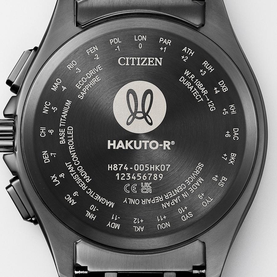 シチズン アテッサ HAKUTO-R コラボレーション 限定モデル ルナプログラム ブラックチタンシリーズ BY1008-67L メンズ 腕時計 ムーンフェイズ｜theclockhouse-y｜07