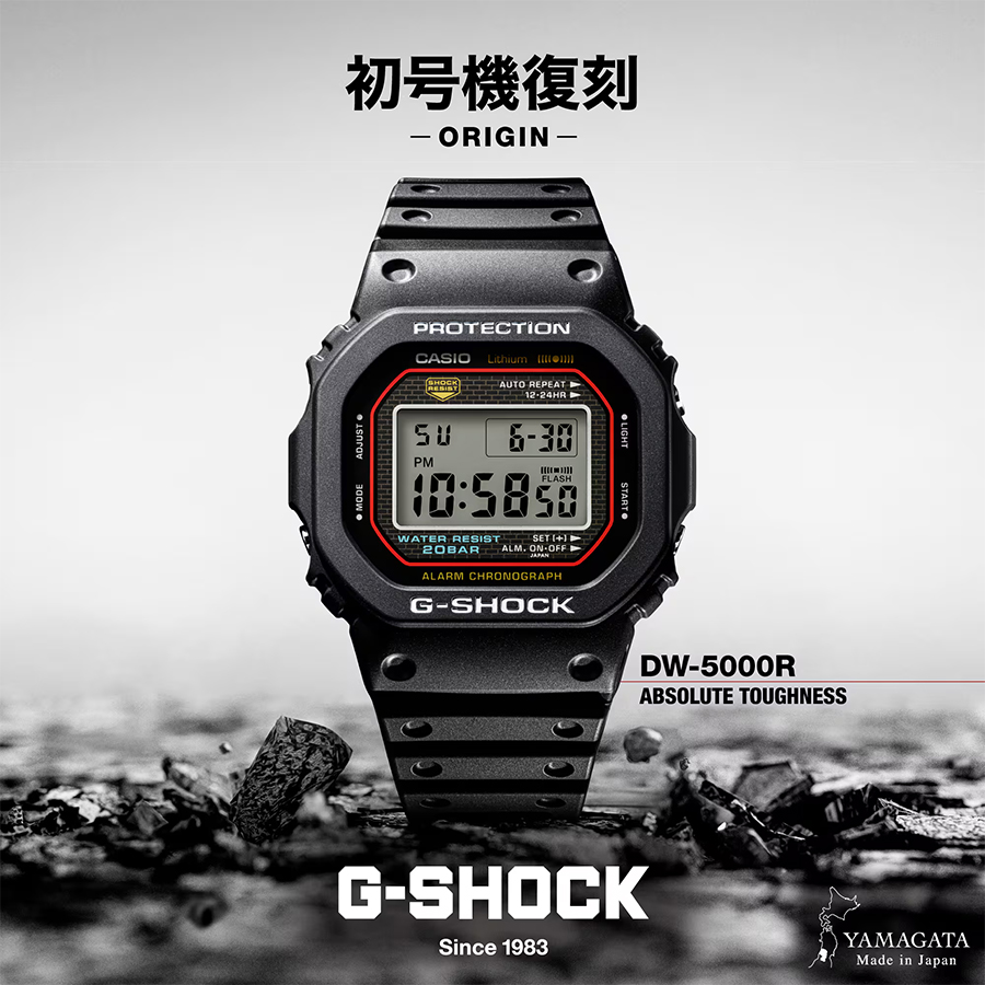 G-SHOCK DW-5000R-1AJF 復刻モデル 美品 電池OK G-SHOCK 初代 復刻モデル DW-5000R-1AJF メンズ 腕時計 電池式