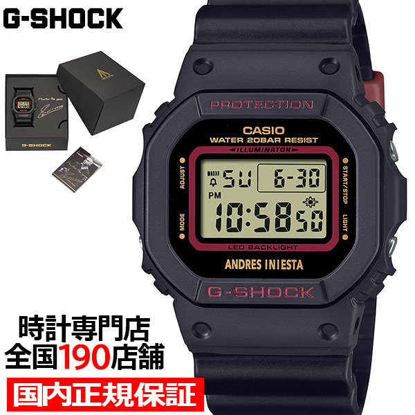 G-SHOCK アンドレス・イニエスタ シグネチャーモデル DW-5600AI-1JR メンズ 腕時計 電池式 デジタル スクエア 国内正規品 カシオ