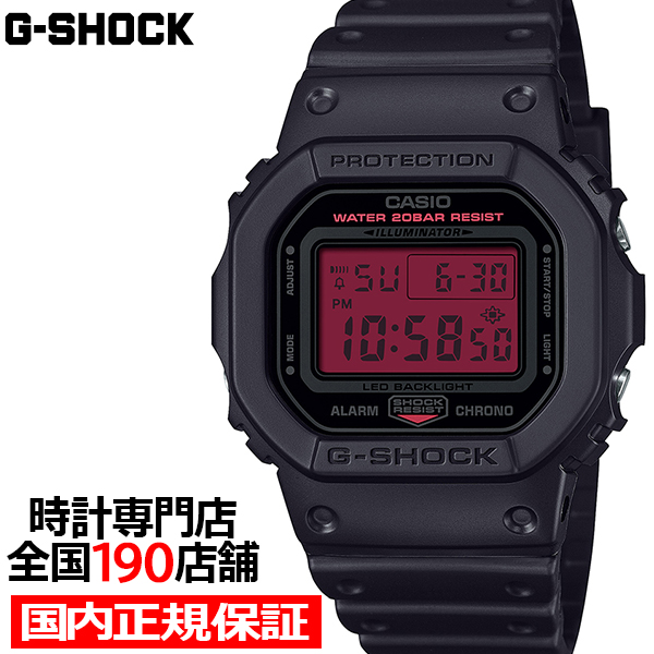 Yahoo! Yahoo!ショッピング(ヤフー ショッピング)5月16日発売 G-SHOCK ブラック&ボールドレッド DW-5600BBR-1JF メンズ 腕時計 電池式 デジタル スクエア 樹脂バンド カラー液晶 国内正規品 カシオ