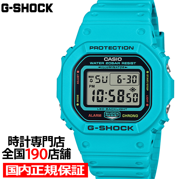 6月7日発売 G-SHOCK 5600 ENERGY PACK エナジーパック DW-5600EP-2JF メンズ 腕時計 電池式 スクエア デジタル 樹脂バンド ブルー 国内正規品 カシオ