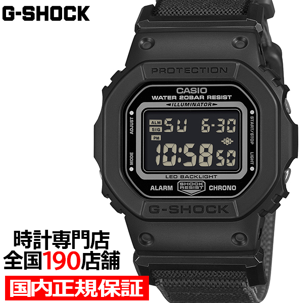 美品 G-SHOCKGM-5600-1JF デジタル腕時計メタル反転液晶y2k G-SHOCK FIDLOCK マグネティック クロスバンド DW-5600MNC-1JF メンズ