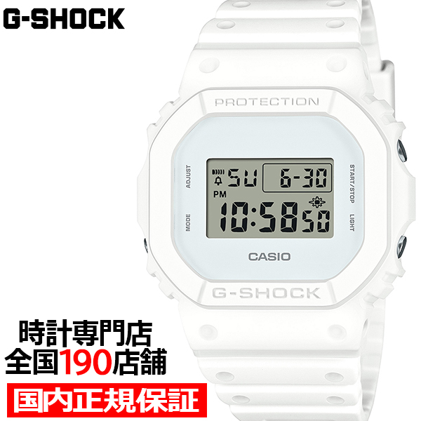 Yahoo! Yahoo!ショッピング(ヤフー ショッピング)6月6日発売 G-SHOCK WHITE ON WHITE ホワイトオンホワイト DW-5600WW-7JF メンズ 腕時計 電池式 デジタル スクエア 樹脂バンド 国内正規品 カシオ