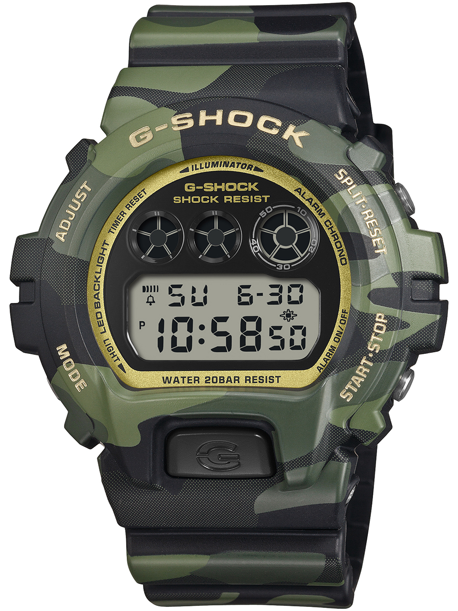 G-SHOCK 6月19日発売 ボールドカモシリーズ カモ & ゴールド DW