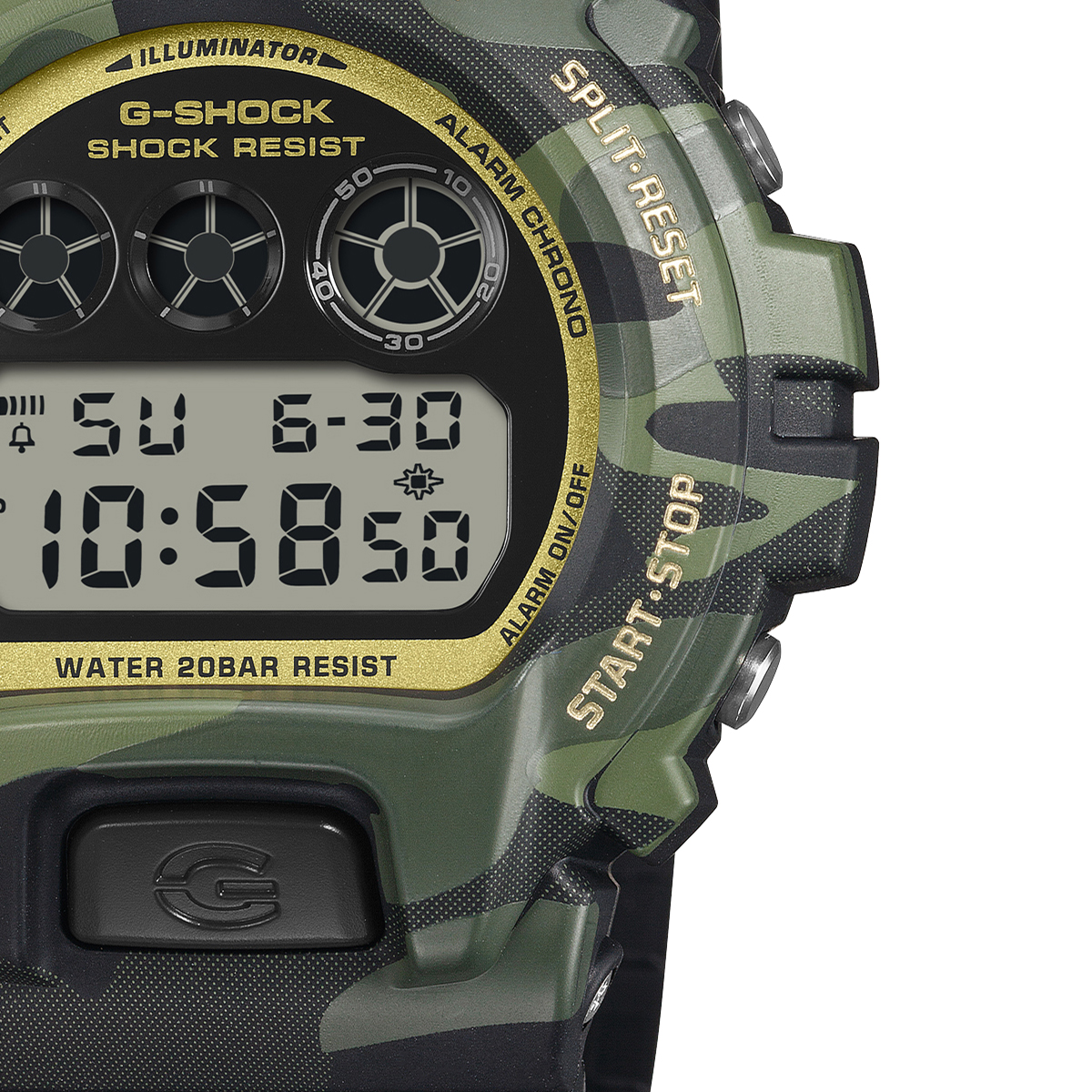 G-SHOCK 6月19日発売 ボールドカモシリーズ カモ & ゴールド DW