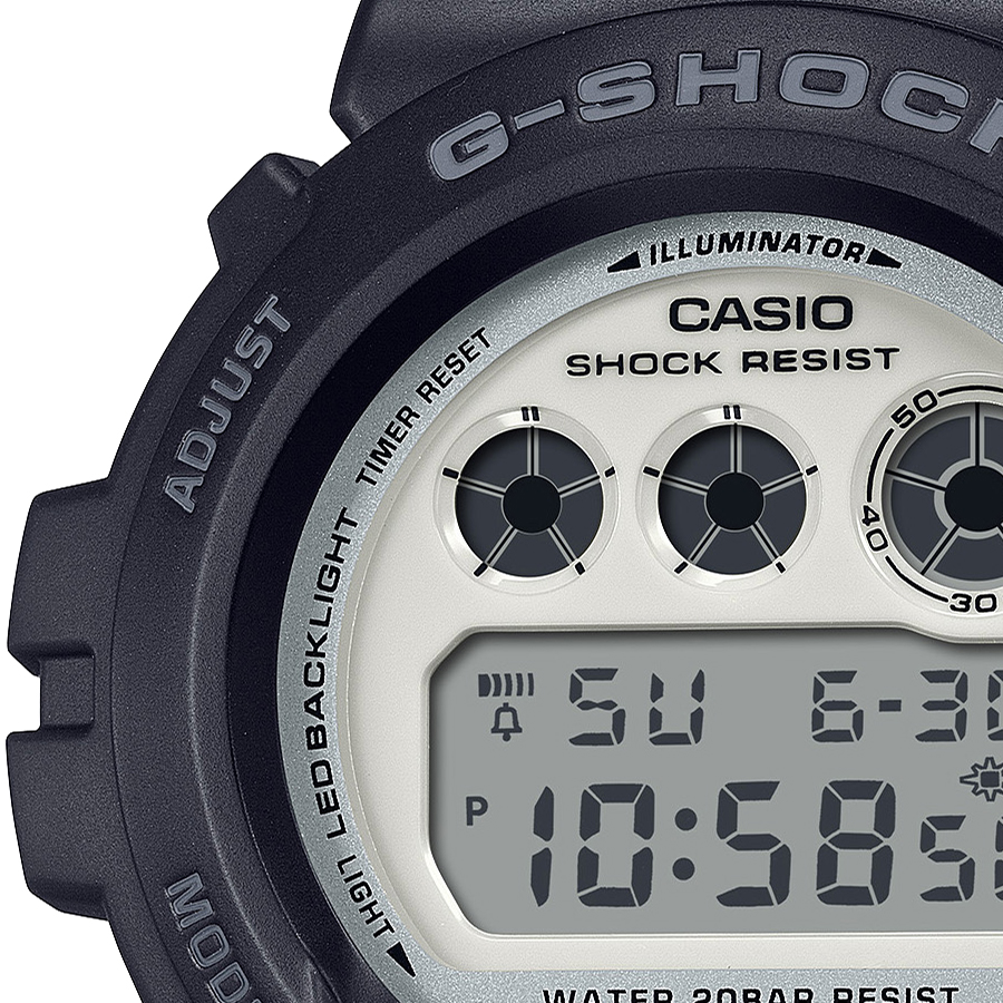 G-SHOCK ブラック&ブリリアントホワイト DW-6900WD-1JF メンズ 腕時計