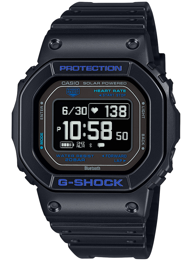 G-SHOCK G-SQUAD 心拍計測 血中酸素レベル計測 DW-H5600-1A2JR メンズ 腕時計 ソーラー Bluetooth 反転液晶 ブラック 国内正規品 カシオ｜theclockhouse-y｜02