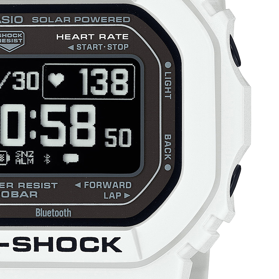 G-SHOCK G-SQUAD 心拍計測 血中酸素レベル計測 DW-H5600-7JR メンズ 腕時計 ソーラー Bluetooth 反転液晶 ホワイト 国内正規品 カシオ｜theclockhouse-y｜05
