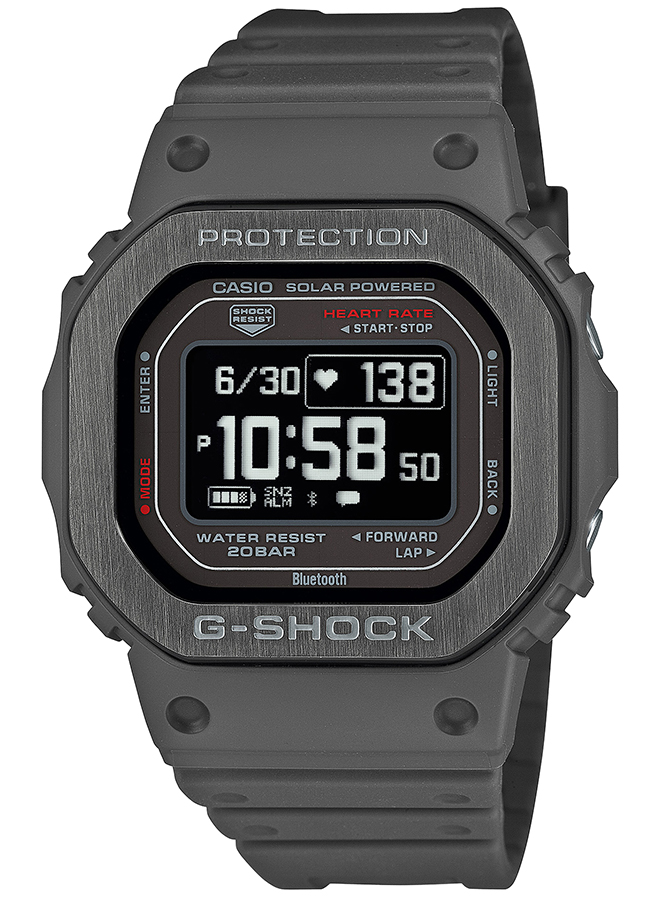 G-SHOCK G-SQUAD 心拍計測 血中酸素レベル計測 DW-H5600MB-8JR メンズ 腕時計 ソーラー Bluetooth 反転液晶 グレー 国内正規品 カシオ｜theclockhouse-y｜02