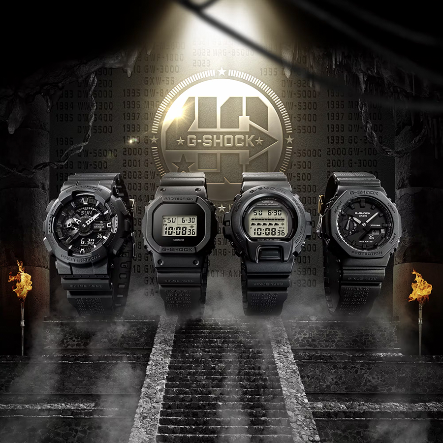 G-SHOCK Gショック 40周年記念 リマスター・ブラック ビッグケース GA