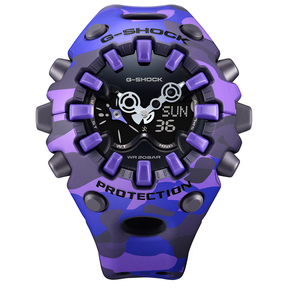 G-SHOCK ボールドカモシリーズ カラーカモフラージュ パープル GA