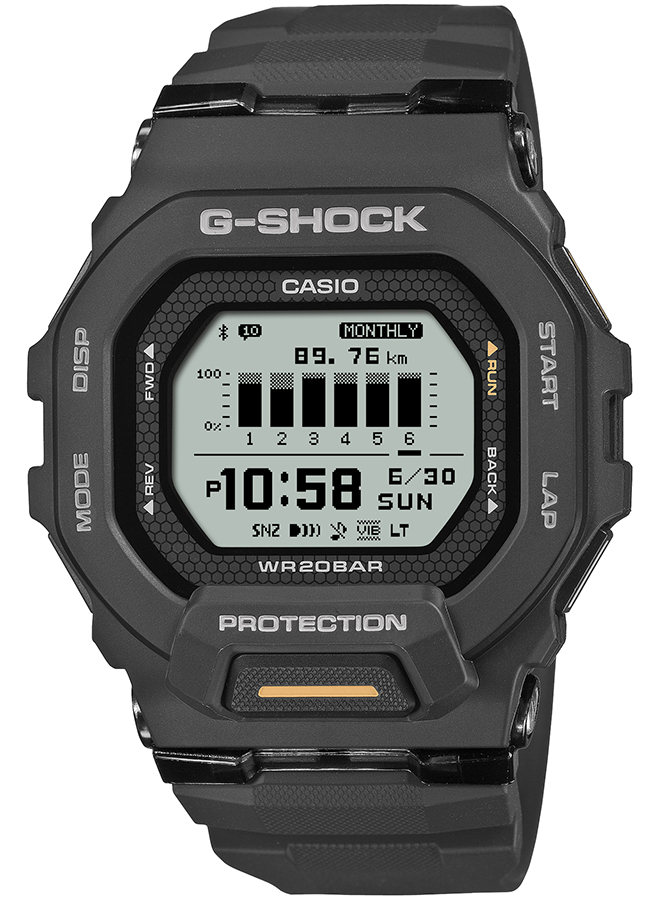 G-SHOCK G-SQUAD ポジティブ表示 MIP液晶 GBD-200-1A1JF メンズ 腕時計