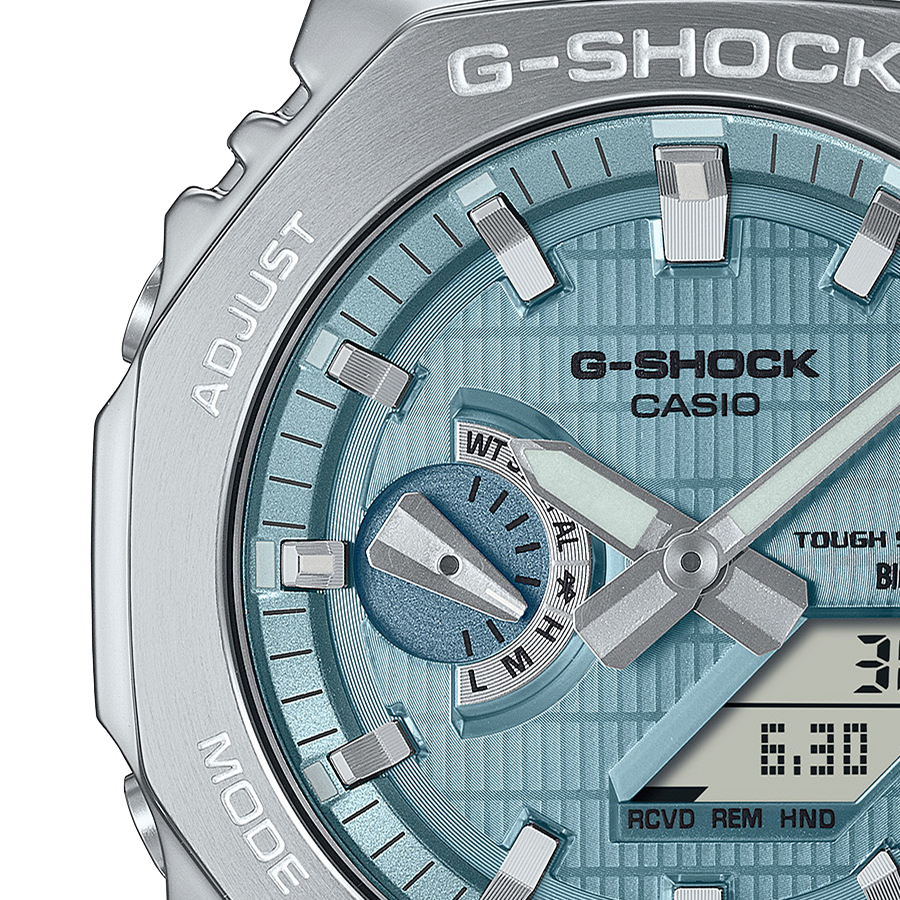 G-SHOCK メタルカバード 2100 GBM-2100A-1A2JF メンズ 腕時計 ソーラー Bluetooth オクタゴン アナデジ 樹脂バンド ブルー 国内正規品 カシオ | G-SHOCK | 03