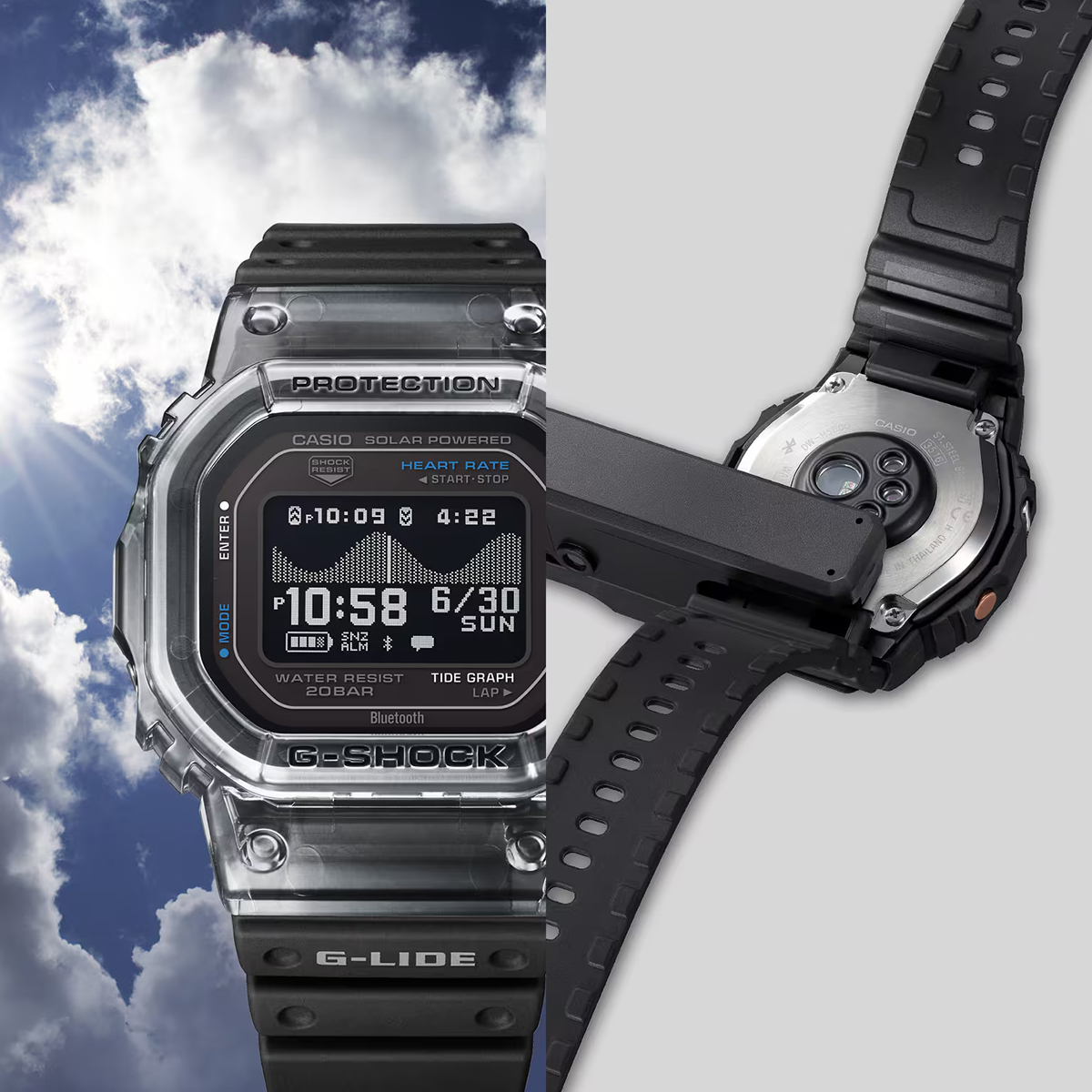 G-SHOCK デジタル腕時計 4点セット G-SHOCK G-LIDE 心拍計測 歩数計測 GBX-H5600-1JR メンズ 腕時計