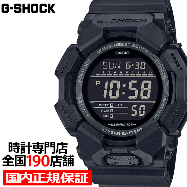 Yahoo! Yahoo!ショッピング(ヤフー ショッピング)G-SHOCK 10年バッテリー ビッグケース オールブラック GD-010-1A1JF メンズ 腕時計 電池式 デジタル 反転液晶 国内正規品 カシオ