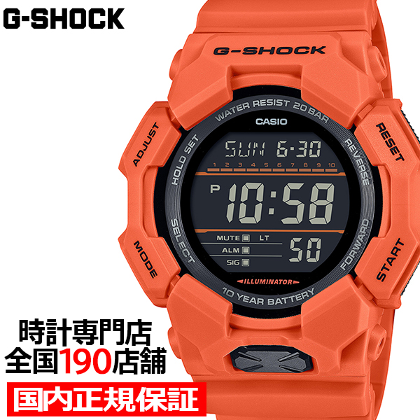 8月9日発売 G-SHOCK GD-010シリーズ 10年バッテリー GD-010-4JF メンズ 腕時計 電池式 デジタル ラウンド オレンジ 反転液晶 国内正規品 カシオ