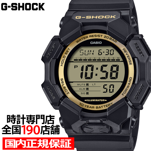 Yahoo! Yahoo!ショッピング(ヤフー ショッピング)8月8日発売 G-SHOCK ブラック&ゴールド 10年バッテリー ビッグケース GD-010GB-1A9JF メンズ 腕時計 電池式 デジタル 国内正規品 カシオ