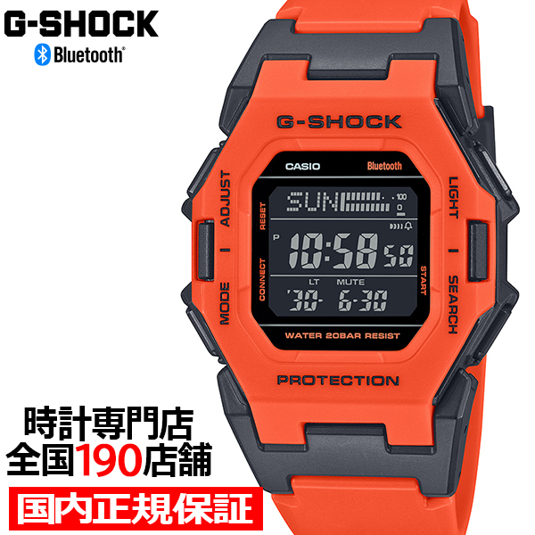 Yahoo! Yahoo!ショッピング(ヤフー ショッピング)9月6日発売 G-SHOCK GD-B500シリーズ オレンジ GD-B500FL-4JF メンズ レディース 腕時計 電池式 Bluetooth デジタル 樹脂バンド 反転液晶 国内正規品